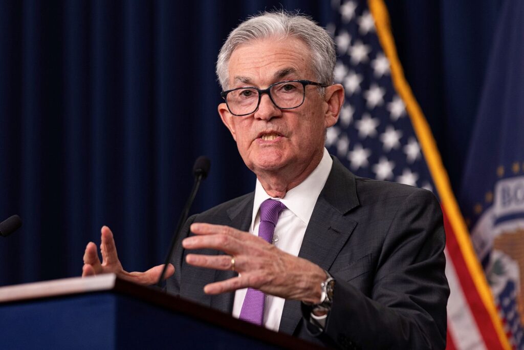us-federal-reserve-chair-jerome-powell-attends-press-conference-in-washington-dc-july-2023